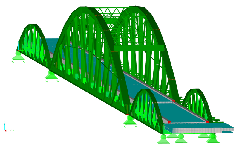 visualisering av en brokonstruktion